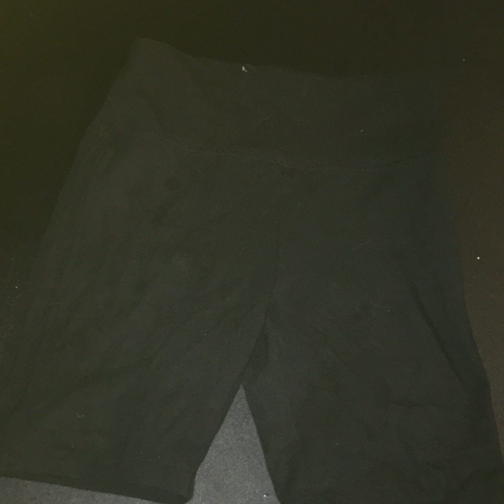 Black above knee shorts